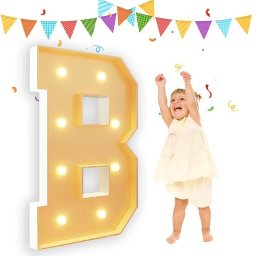 Lettres B de chapiteau de 0,9 m pour décoration de fête, mariage, anniversaire, vacances, décoration de fête prédécoupée en mousse