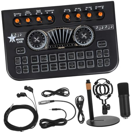 VANZACK Mini Mixer Audio Stereo Mixer Audio Stereo Console Multicanale Professionale Attrezzatura Per Studio Musicale Per Chitarra Kit Dj