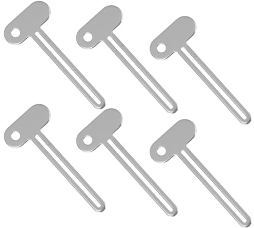 NOLITOY 6pcs Metal Tube Roller Toothpaste Squeezer Tool Use Tube Key for Cream Glue Household and Travel Use