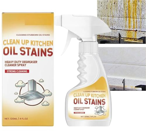 Kitchen Oil Stain Removal Agent, Multipurpose Stain Removal Agent, Gas Stove Top Cleaner, Grill Deep Cleaning Spray, Multi Surface Cooktop Countertop Cleaner, Stove And Range Hood Cleaner (1pcs)