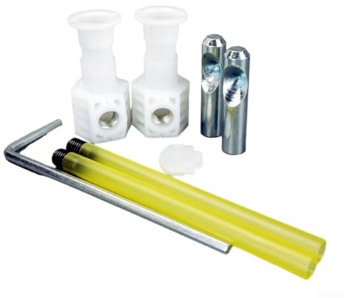 Kit di ricambio per serbatoio WC a parete con guarnizioni, accessori per connettore WC per WC standard, compatibile con la maggior parte delle marche, confezione da 2