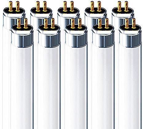 LUXRITE F54T5/841/HO 54W 46 Inch T5 Fluorescent Tube Light Bulb, 4100K Cool White, 4200 Lumens, G5 Mini Bi-Pin Base, LR20770, 10-Pack