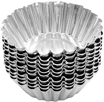 25 Pcs 7cm Aluminum Foil Egg Tart Mould Pie Muffin Cupcake Pudding Makers Mold Cases Tin Pans Plates