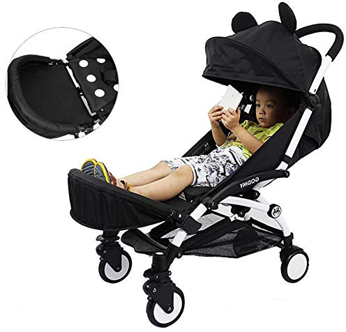 Passeggino esteso booster sedile poggiapiedi Infant ombrello universale passeggino prolunga pediera passeggino accessori, nero