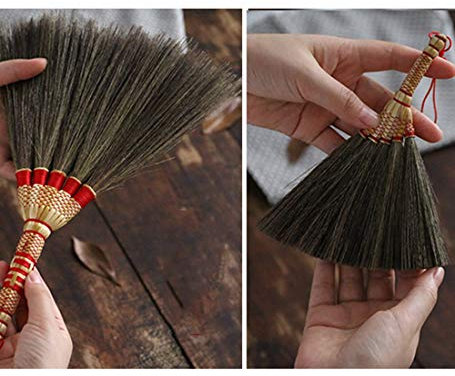 YUDEYU Viel Glück Kleiner Besen Haushalt Handbuch Natürlich Pflanze Entstaubung Werkzeug Böser Geist Anhänger (Size : B-17CM)