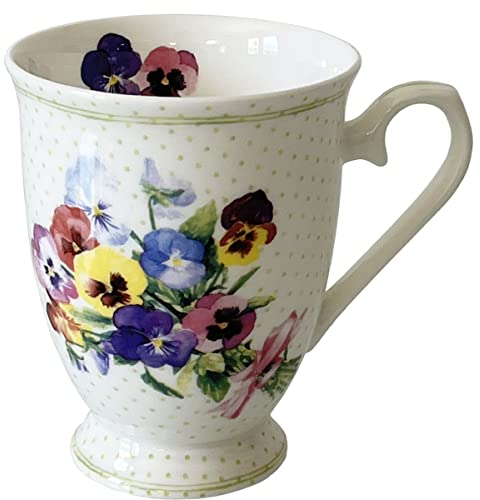 Ambiente Mug en porcelaine anglaise Motif bouquet de violettes 0,25 l