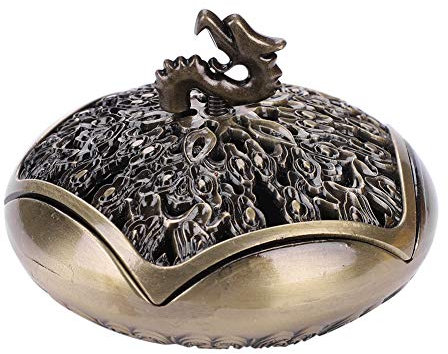 ITODA Räucherstäbchenhalter Metall Räuchergefäß Drachen Weihrauchständer Tischdekoration Aromatherapie Weihrauchbehälter Räucher-Zubehör Räucherstäbchen Halter Zum Räuchern von Räucherkegel