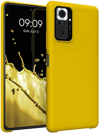 kwmobile Handyhülle für Xiaomi Redmi Note 10 Pro Hülle - Case Silikon - Kabelloses Laden - Schutzhülle Cover in Honiggelb
