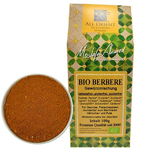 All Orient BIO Berbere Gewürzmischung 100g | für gegrilltes und gebratenes Fleisch | afrikanisches Gewürz | Äthiopische Küche | ohne Zusatstoffe | zuckerfrei | Vegan
