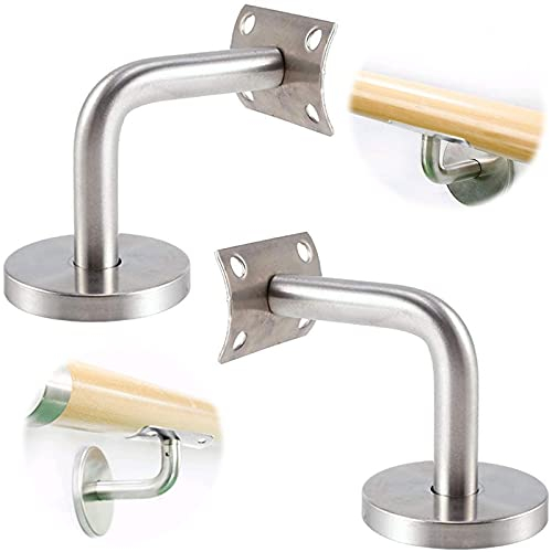 Mon3trYYDS Geländer für Treppengeländer, Edelstahl, 2 Stück, Wandhalterung, Geländer, Flur und Wände, 1,97 x 2,36 Zoll, (Universal)