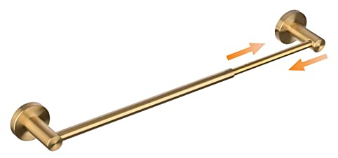 Bathroom Towel Rail Length Extendable - 40cm to 66cm Towel Holder Wall Mounted - SUS304 Stainless Steel Gold Towel Bar SHUNLI