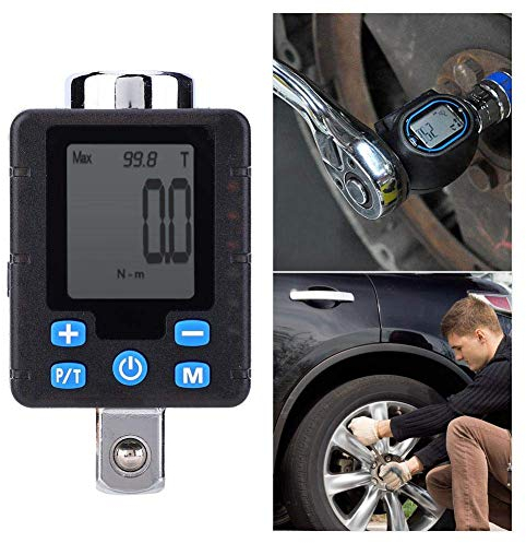 LARIAU Digitaler Drehmomentschlüssel-Adapter, elektronische Digitalanzeige, Einstellbarer Drehmomentmesser, Steckschlüssel, Werkzeugstahl, Torsionsmessgerät, Tester (DBA4-340), Drehmomentschlüssel