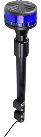 Ryme Automotive LED-Notfall-Warnleuchte, 12 V-24 V, blau, mit ausziehbarer Teleskopstange von 650 mm bis 1000 mm, für Motorräder