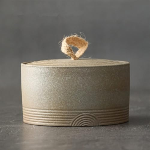 JTBDWOSK Keramik-Teedose Mit Deckel Mit Deckel Im Japanischen Stil,Grobe Keramik-Teedose,Vintage-Teedose Im Chinesischen Stil,Traditionelle Teedose,Versiegelte Dose for Kekse, Tee, Zucker,B