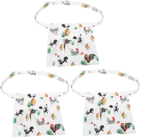 Zerodeko 3St Schürze zum Sammeln von Eiern halbe Schürzen Ei haltende Schürze Eierschürze für Kinder Taschen Eischürze Mehrere Taschen Eierablage Eier transportieren