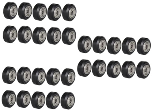 OUNONA 30stücke Förmige Riemenscheiben Mit Kugellager Drucker Zubehör Stabile Kunststoff-pulley Für Präzise Anwendung Passive Runde Räder Langlebig Und Verschleißfest