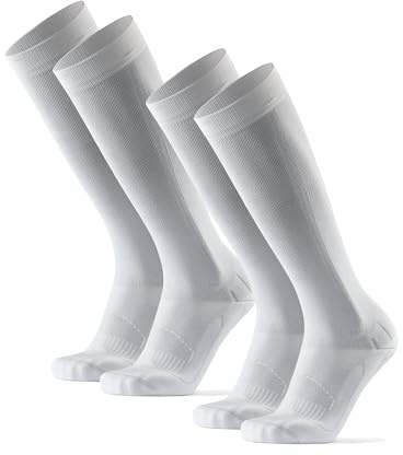 DANISH ENDURANCE Calcetines de Compresión, 1 y 2 Pack Blanco 39-42