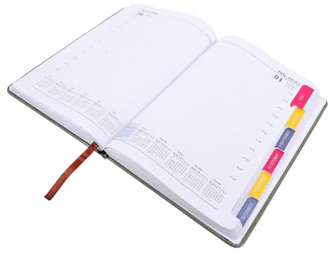 DIYEAH Daily Planner Leichter Kompakter Terminplaner Mit Ganzseitiger Tagesübersicht Englisches Notizbuch Für Büro Studium Und Alltag Minimalistischer Organisationskalender in Grün
