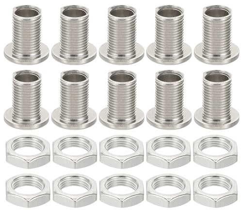 PATIKIL Kit de Pernos Y Tuercas M12X17mm 10 Kit Tornillos Huecos | de Rosca Fina Surtidos, Tornillo de Cabeza Redonda a Través del Perno de Agujero de Chandelier Fijadores