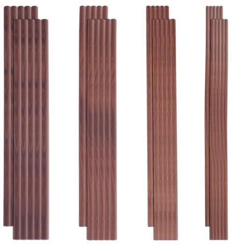 OLYCRFAT 32 Stück 4 Größen Walnuss Dübelstangen 15cm Lang Dübelstangen Holzstäbe 2.7/4/4.5/5.8mm Durchmesser Unvollendete Runde Stäbe Holzschnitzblöcke Für Baumodelle Makramee Heimwerkerarbeiten