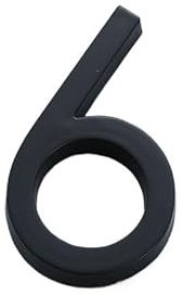 WANGZEYU Hausnummer 60mm Selbstklebender Hausnummernaufkleber for Wohnungstürschilder aus Kunststoff for Zuhause, Türschilder, Nummernschilder, Briefkästen, Straßennummern Hausnummernschild(Number 6)