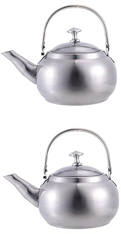 IMIKEYA 2 Pezzi Di Pentola Fischio Bollitore Da Caffè Fischio Stufa A Induzione Stufa A Gas Bollitore Di Acqua Riscaldatore Ad Induzione Forte Voce Bollitore Da Tè In Acciaio Inox Teiera