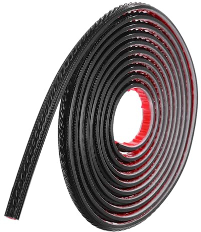 sourcing map Garniture de moulage autocollante pour murs - 1,5 cm x 4,9 m - Flexible - Bande autocollante pour panneau mural - Bordure de papier peint pour sol et plinthe - Noir