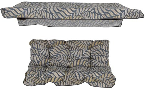 PATIO Hollywoodschaukel Auflage 2 Sitzer Luna/Kate Bankauflage 130 mit Sonnendach Befestigungsschnüren gesteppt mit Volant