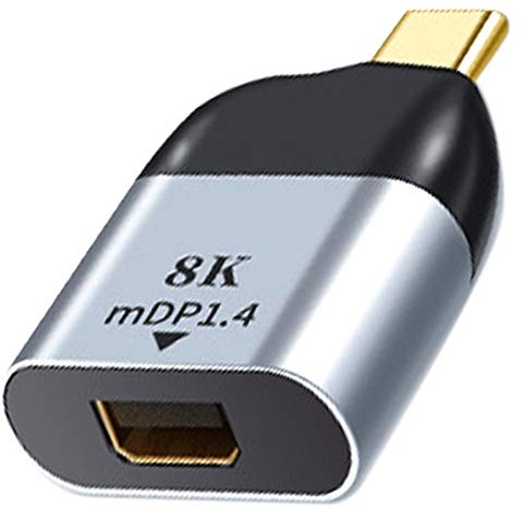 Asyduey Adaptador de Tipo C una Mini DP USB C una Mini Convertidor de Puerto de Pantalla para 3 8K 4K 60Hz Mdp para Pro 2020
