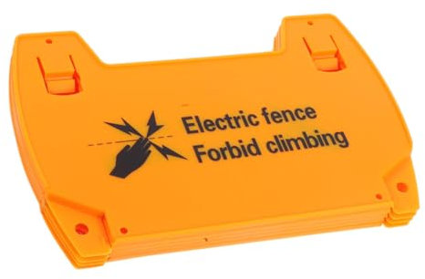 VILLFUL Cartello Di Avvertimento Industriale in Plastica Per Recinzione Elettrica Esterna 22,5x14,5 Cm Segnale Di Sicurezza Antiscosse Ad Alta Tensione Per Fattorie E Zone Industriali