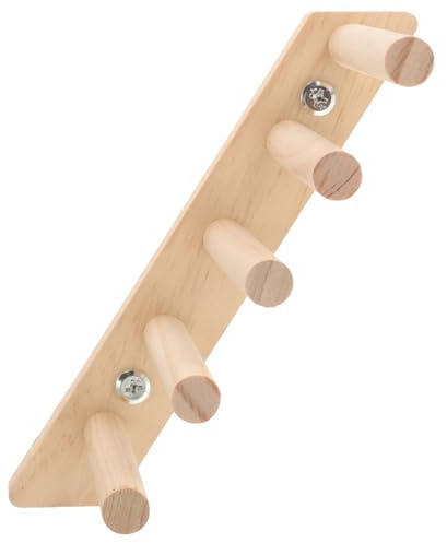 DOITOOL Scala per Uccelli in Legno Massiccio Supporto per Pappagalli e Parrocchetti Multifunzione per Gioco Arrampicata e Allenamento degli Uccelli Pet