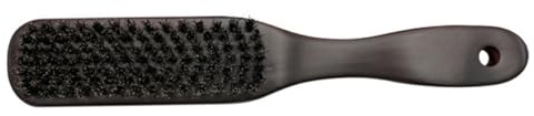 TOGEVAL Bartreinigungsbürste Bartstylingbürste Schweineborstenbusch mit Holzgriff für Männer Schwarze Haarpflegebürste