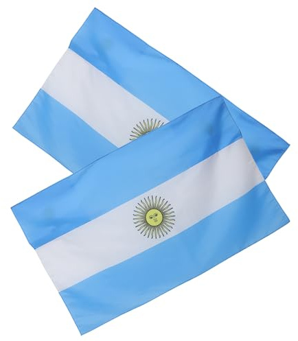 GALPADA 2 Piezas Bandera Argentina Grande Tipo Capa para Exteriores de Poliéster Bordes Reforzados y Ojales de Latón, Portátil para Celebraciones y Eventos Deportivos