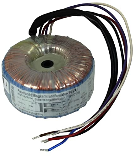 Lumonic transformador toroidal 50VA 2x9V para sistemas de audio, industriales, halógenos y carriles - tensión de entrada 230V - tensión secundaria 18V - modelo RSO-825013