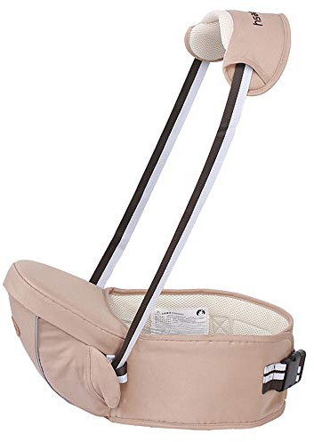 ele ELEOPTION Baby Hüfttrage Hüftsitz Kleinkind Taille Hocker Strap Gürtel Hipseat mit Schultergurt (Khaki)