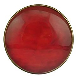 Broche magnétique à clip en bronze vieilli 20 mm Fait à la main Perle rouge