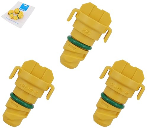 3PCS Oil Drain Plug Fit For 2011-2024 Ford F-150 Mustang Bronco Edge Explorer Lincoln Aviator MKZ KX6Z-6730-B KX6Z6730B BC3Z-6730-A BC3Z-6730-B FT4Z-6730-A by DSNADUO AUTO PARTS