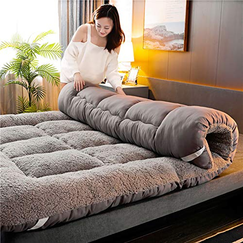 GYNFJK Doppelte Einstöckige Matratze Japanisch, Lammwolle-Matratze, Klappmatratze Für Studentenwohnheime, Futon-Matratze, Natürliche Tatami-Faltbettwäsche,150x200cm(59x79in)