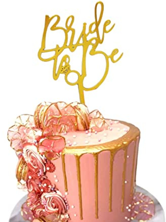 BRIDE TO BE Acrylic Wedding Cake Topper Elegant Hen Party Toppers Decoration UK 6 x 4
