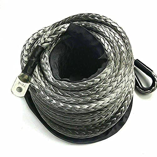 Cable de cabrestante, sintético, 10 mm, 28 m, 23809LBS para cabrestante, cuerda forestal sintética