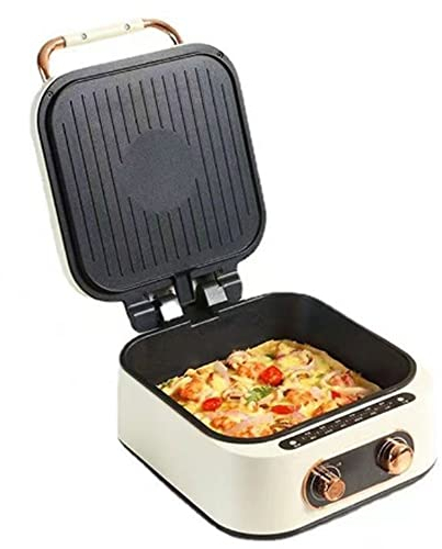 ZTBGY Poêle à frire électrique portable avec revêtement antiadhésif, machine à crêpes chauffante double face domestique, poêle de cuisson électrique multifonction, revêtement anti-adhésif