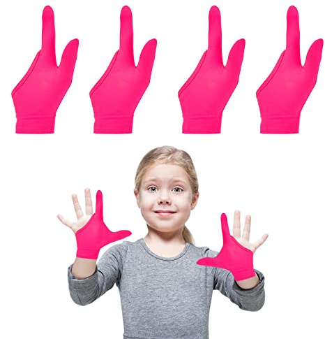 4 Pcs Thumb Sucking Guard Gloves,Kids Chewy Compression Glove,Kids Stop Thumb Sucking and Finger Biting for Ages 5-13 (Pink#2)