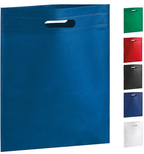 Hole Gadget ® | Stock 60 Shopper Personalizzate Pubblicitarie Porta Documenti, Borse Gadget Aziendali Personalizzate in TNT con Logo, Buste Shopping Bag per Omaggi a Clienti PH265