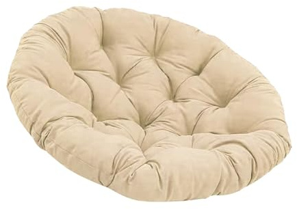 Sharplace Coussin de siège rond rembourré en forme d'œuf, 50cm, coussin de chaise suspendu, résistant à l'eau, lavable, tapis de chaise de Patio pour chambre à, kaki