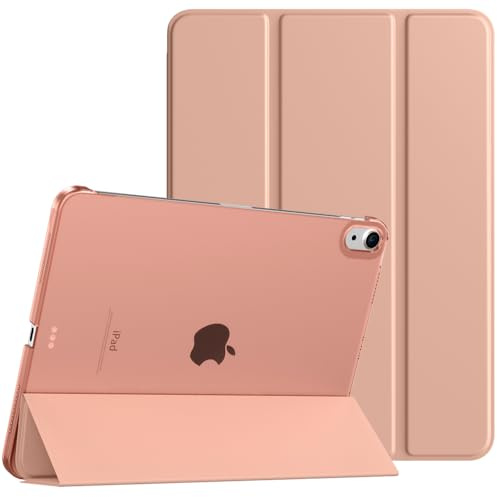 TiMOVO Funda para iPad Air 11 Pulgadas (M4 2026/M3 2025/M2 2024), iPad Air 5ª/4ª Generación (2022/2020) 10,9 Pulgadas, Cubierta Trasera Tableta Inteligente con Auto Estela/Sueño, Pomelo