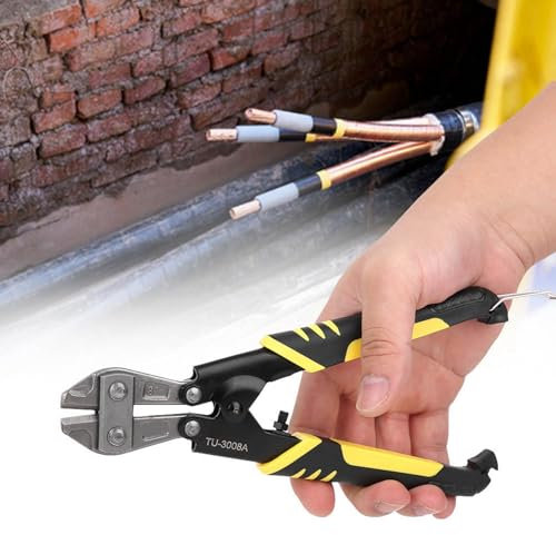 Schraubenschneider-Werkzeug, Bolzenschneider, Bolzenschneider, Rutschfester Griff, Mini-Bolzenschneider, 8-Zoll-Schlossschneider für Draht, Kabel, Ketten, Kleine Schrauben