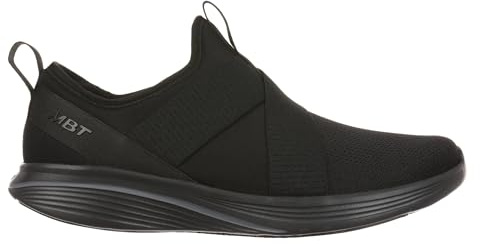 MBT JIN Zapatillas de Deporte para Mujer sin Cordones. Deportivas Caminar Anatómicas y Cómodas. Calzado Fisiológico Confort y Estabilidad con Suela Curva. Sneakers Modernas. Color Negro