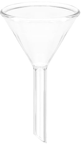 PATIKIL Embudo De Vidrio De 60 Mm, Tallo Corto De Vidrio De Borosilicato Científico De Pared Gruesa Para Llenar Botellas De Agua Uso En Hogar Laboratorio Cocina