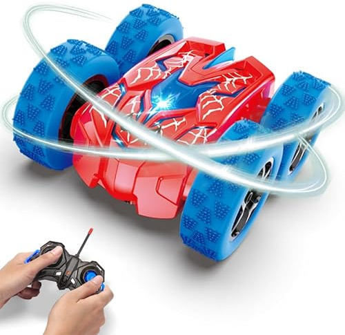 Macchina Telecomandata per Bambini, Giocattolo Spider RC Auto Radiocomandata Camion con LED Luce Macchinine Bimbo Giochi 3-12 Anni Natale Compleanno, Regalo Bambino 3 4 5 6 7 8 9 Anni Maschio Bambina