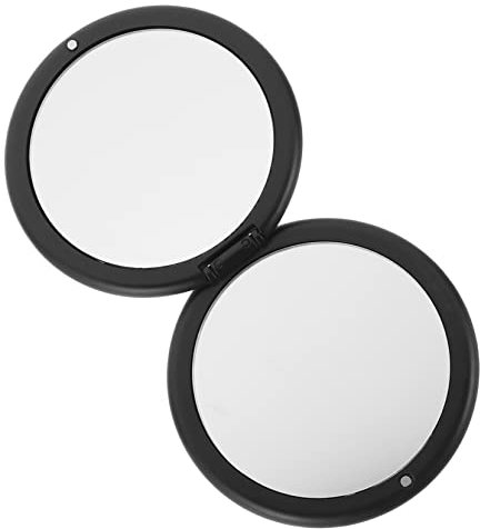 TOVINANNA Mini-schminkspiegel Aus Glas Und Harz Kompakt Und Leicht Facher Vergrößerung Und Doppelseitigem Design Für Make-up-Fans Tragbar Und Praktisch